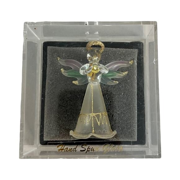 Santas Workbench Ornament Christams 2004 Hand Spun Glass Angel With Wings New - Picture 14 of 14